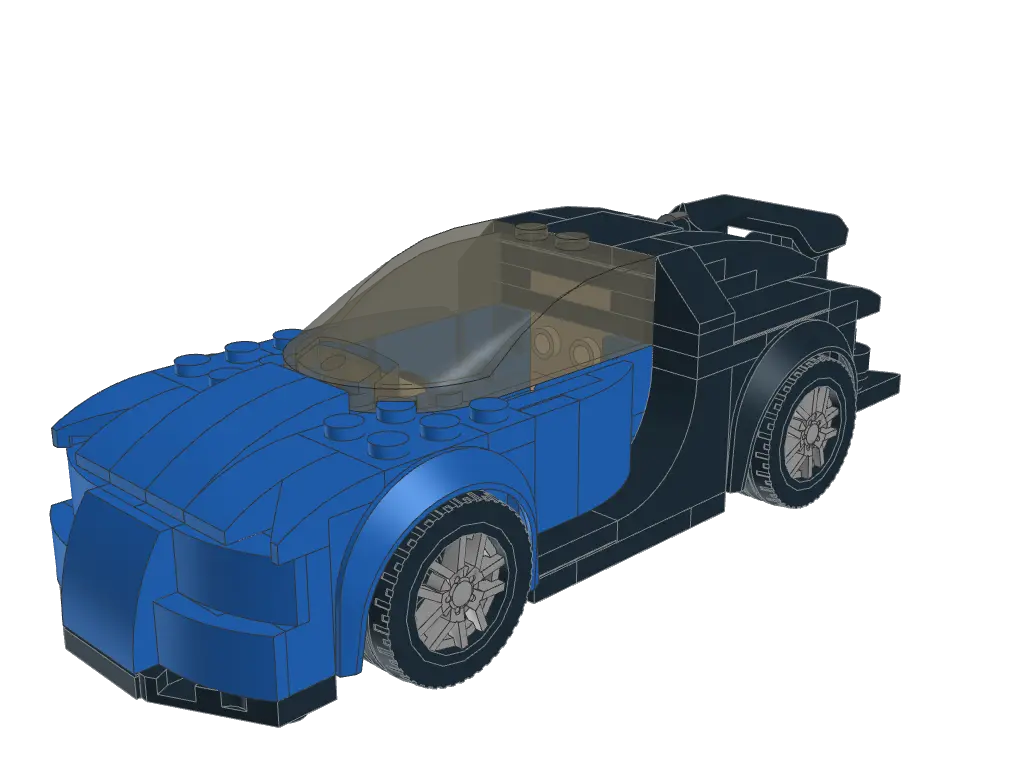 A Bugatti Chiron built from the instruction booklet by GPT 6 Astra, through Codex. The run scored 89.1%.